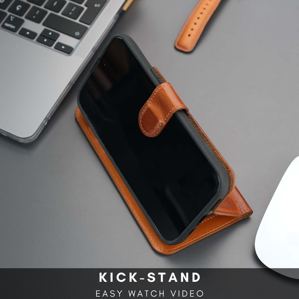 Casper iPhone 16 Pro Wallet Case Leather MagSafe