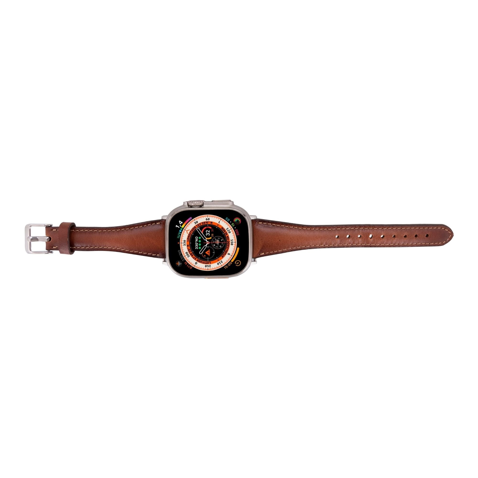 Evansville Slim Leather Bands for Apple Watch 9, Ultra 2 & SE